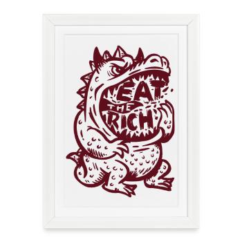 eat_the_rich - Affiche encadrée (27 × 37 cm) - blanc - Devant