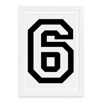 67 Design tendance minimaliste - Affiche encadrée (27 × 37 cm) - blanc - Devant