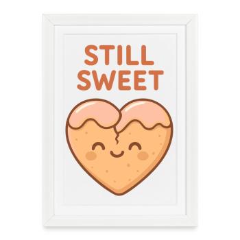 Still Sweet Cookie Heart - Framed poster (27 × 37 cm) - white - Front
