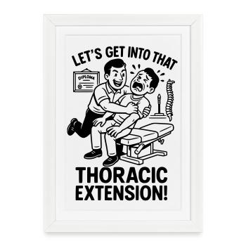 Chiropractor Physiotherapist Witzig - Framed poster (27 × 37 cm) - white - Front