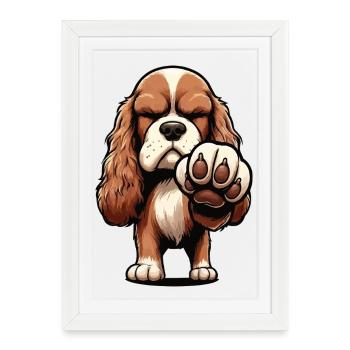 Cocker Spaniel Cocker Chien Cocker Propriétaire de cocker Spaniel - Affiche encadrée (27 × 37 cm) - blanc - Devant