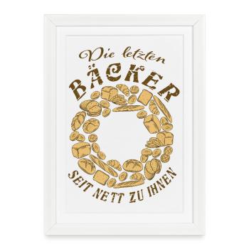 The Last Bakers Bread Wreath - Framed poster (27 × 37 cm) - white - Front