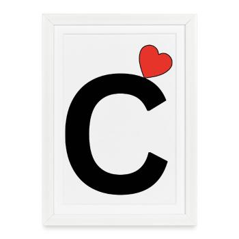 c - Framed poster (27 × 37 cm) - white - Front