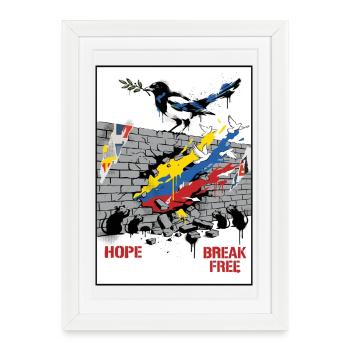 L’espoir de libérer l’art urbain colombien - Affiche encadrée (27 × 37 cm) - blanc - Devant