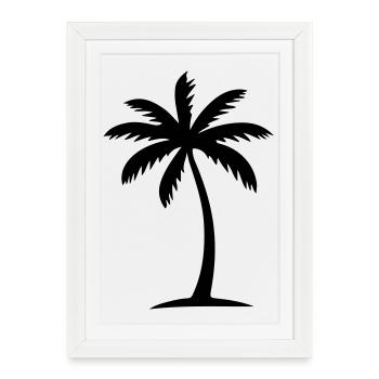 Icône de palmier - Affiche encadrée (27 × 37 cm) - blanc - Devant
