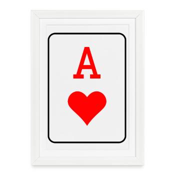 As de cœur - Affiche encadrée (27 × 37 cm) - blanc - Devant