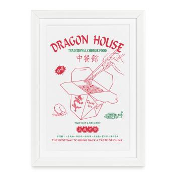 Dragon House Chinese Cuisine - Framed poster (27 × 37 cm) - white - Front