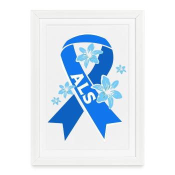 Maladie nerveuse SLA - Affiche encadrée (27 × 37 cm) - blanc - Devant