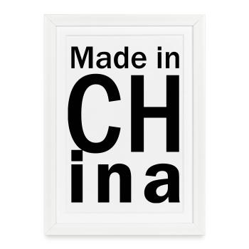 Made in CHina - Framed poster (27 × 37 cm) - white - Front