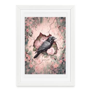Raven Vintage - Framed poster (27 × 37 cm) - white - Front