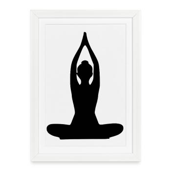 Yoga Forms Silhouettes Black - Framed poster (27 × 37 cm) - white - Front