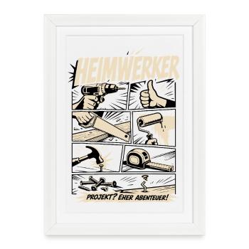 Home Improvement Project Rather Adventure - Framed poster (27 × 37 cm) - white - Front