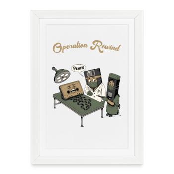 Opération Rewind : Retro MedTech - Affiche encadrée (27 × 37 cm) - blanc - Devant
