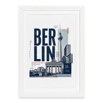 Berlin Skyline Collection - Affiche encadrée (27 × 37 cm) - blanc - Devant
