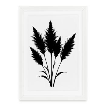 Herbe des Pampas - Affiche encadrée (27 × 37 cm) - blanc - Devant