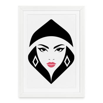 Cobra Queen – powerful, feminine, and commanding - Framed poster (27 × 37 cm) - white - Front