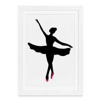Ballet dancer - Framed poster (27 × 37 cm) - white - Front