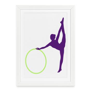 Gymnastique rythmique - Affiche encadrée (27 × 37 cm) - blanc - Devant