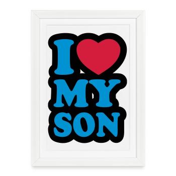 I love my son - Framed poster (27 × 37 cm) - white - Front