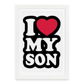 I love my son - Framed poster (27 × 37 cm) - white - Front