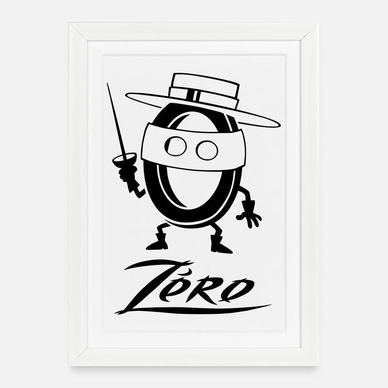 Super zero flex - Framed poster (27 × 37 cm) - white