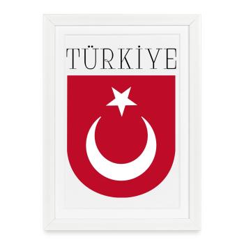 Turquie Türkiye - Affiche encadrée (27 × 37 cm) - blanc - Devant