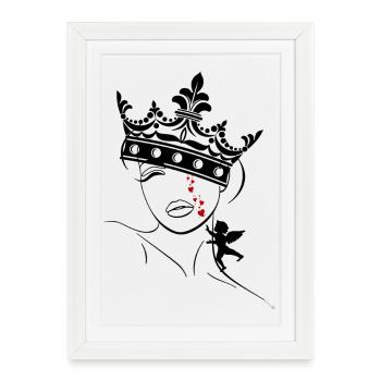 larmes à cupidon - Affiche encadrée (27 × 37 cm) - blanc - Devant