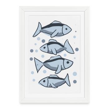 Pisces - Framed poster (27 × 37 cm) - white - Front