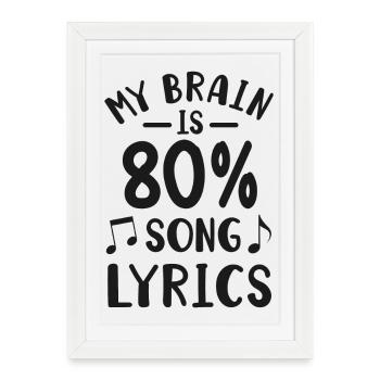 Singer Musician Singing - Framed poster (27 × 37 cm) - white - Front