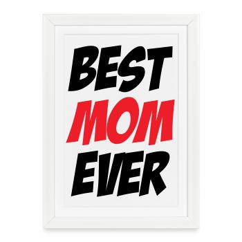 Meilleure Maman - Fête des Mères - Affiche encadrée (27 × 37 cm) - blanc - Devant