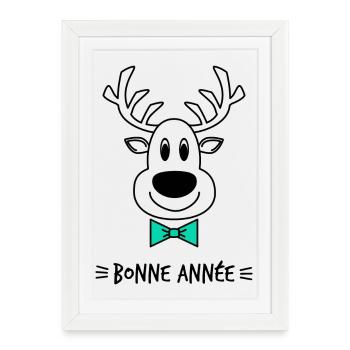 BONNE ANNEE. MEILLEURS VOEUX. SAINT SYLVESTRE - Affiche encadrée (27 × 37 cm) - blanc - Devant