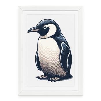 Pengu - Framed poster (27 × 37 cm) - white - Front