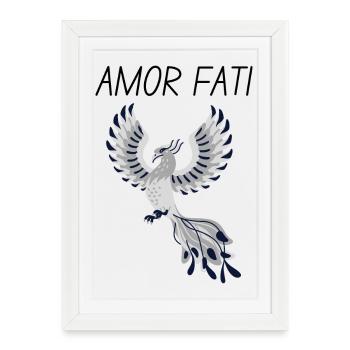 Amor Fati - Affiche encadrée (27 × 37 cm) - blanc - Devant