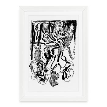 FLOWERS  - Framed poster (27 × 37 cm) - white - Front