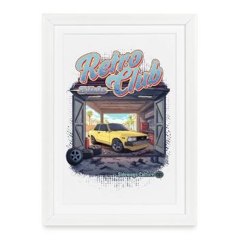 Retro Slide Club - Framed poster (27 × 37 cm) - white - Front