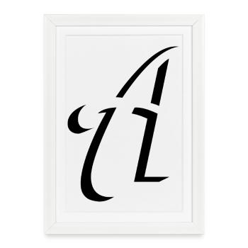 Letter A, name, the letter A - Framed poster (27 × 37 cm) - white - Front