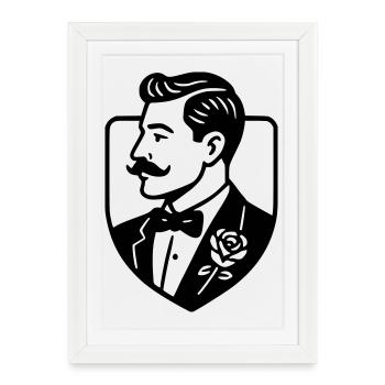 Le marié - Affiche encadrée (27 × 37 cm) - blanc - Devant