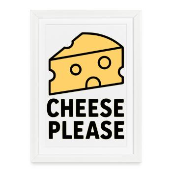 Cheese Please - Framed poster (27 × 37 cm) - white - Front
