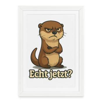 Otter Really? - Framed poster (27 × 37 cm) - white - Front