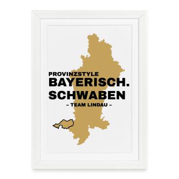Souabe | LINDAU - Affiche encadrée (27 × 37 cm) - blanc - Devant