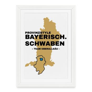 Souabe | OBERALLGÄU - Affiche encadrée (27 × 37 cm) - blanc - Devant