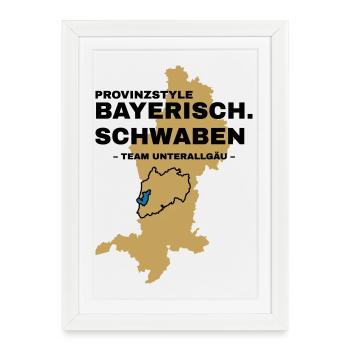 Souabe | UNTERALLGÄU - Affiche encadrée (27 × 37 cm) - blanc - Devant