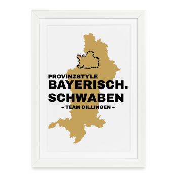 Souabe | DILLINGEN - Affiche encadrée (27 × 37 cm) - blanc - Devant