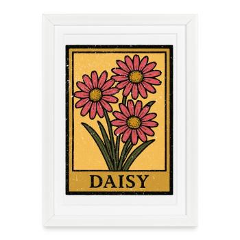 Cadre floral Daisy Trio - Affiche encadrée (27 × 37 cm) - blanc - Devant