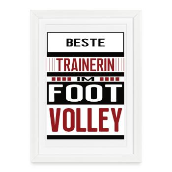 Footvolley Trainer Best Footvolley Trainer - Framed poster (27 × 37 cm) - white - Front