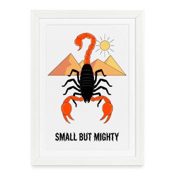 Small But Mighty Scorpio - Framed poster (27 × 37 cm) - white - Front