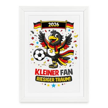 Fan de Little Germany – Eagle Football 2026 - Affiche encadrée (27 × 37 cm) - blanc - Devant