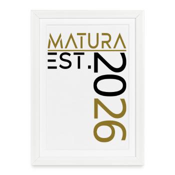 Maturité 2026 - Affiche encadrée (27 × 37 cm) - blanc - Devant