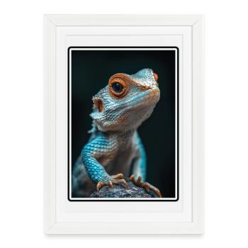 Lézard des lézards - Affiche encadrée (27 × 37 cm) - blanc - Devant