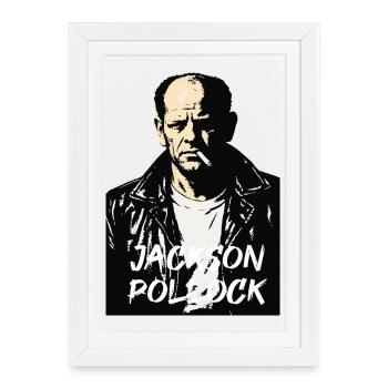 T-shirt portrait Pollock Rebel - Affiche encadrée (27 × 37 cm) - blanc - Devant